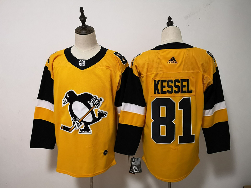 Men's Pittsburgh Penguins Phil Kessel #81 Gold Jersey
